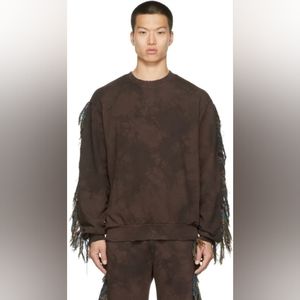 ALCHEMIST Brown Surf Fringe Sweatshirt L